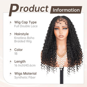 MS.FEEL Boho wig close-up shows HD lace detail for natural look.