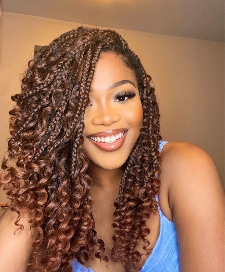 MS.FEEL short boho braided wig 14in, front view, ideal for daily styling.