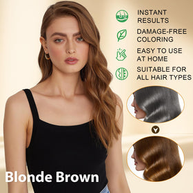 Msktasy Hair Dye Shampoo application action showing quick color coverage