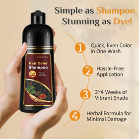 Msktasy hair dye shampoo color deposit spreads evenly for vibrant, long-lasting shade