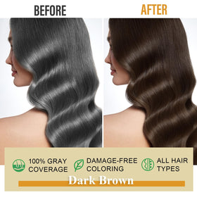 Msktasy hair dye shampoo lather in hand showing easy blend for gray roots.