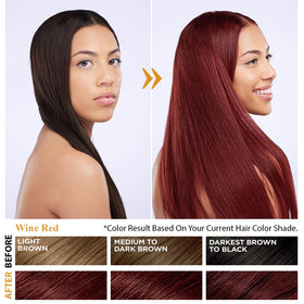 Msktasy packaging shows Burgundy shade and at-home color convenience
