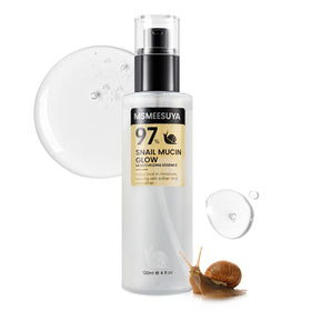 MSMEESUYA snail mucin 97% serum dropper releasing lightweight hydration.