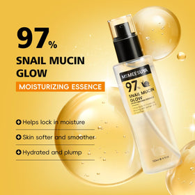 MSMEESUYA snail mucin serum on skin showing fast absorption.