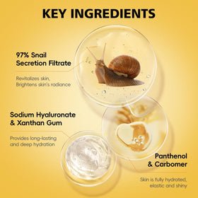 Consistency swirl of MSMEESUYA snail mucin serum in dish.