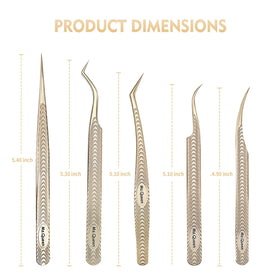 Ms.Queen lash tweezers with precision grip for comfortable all-day use.