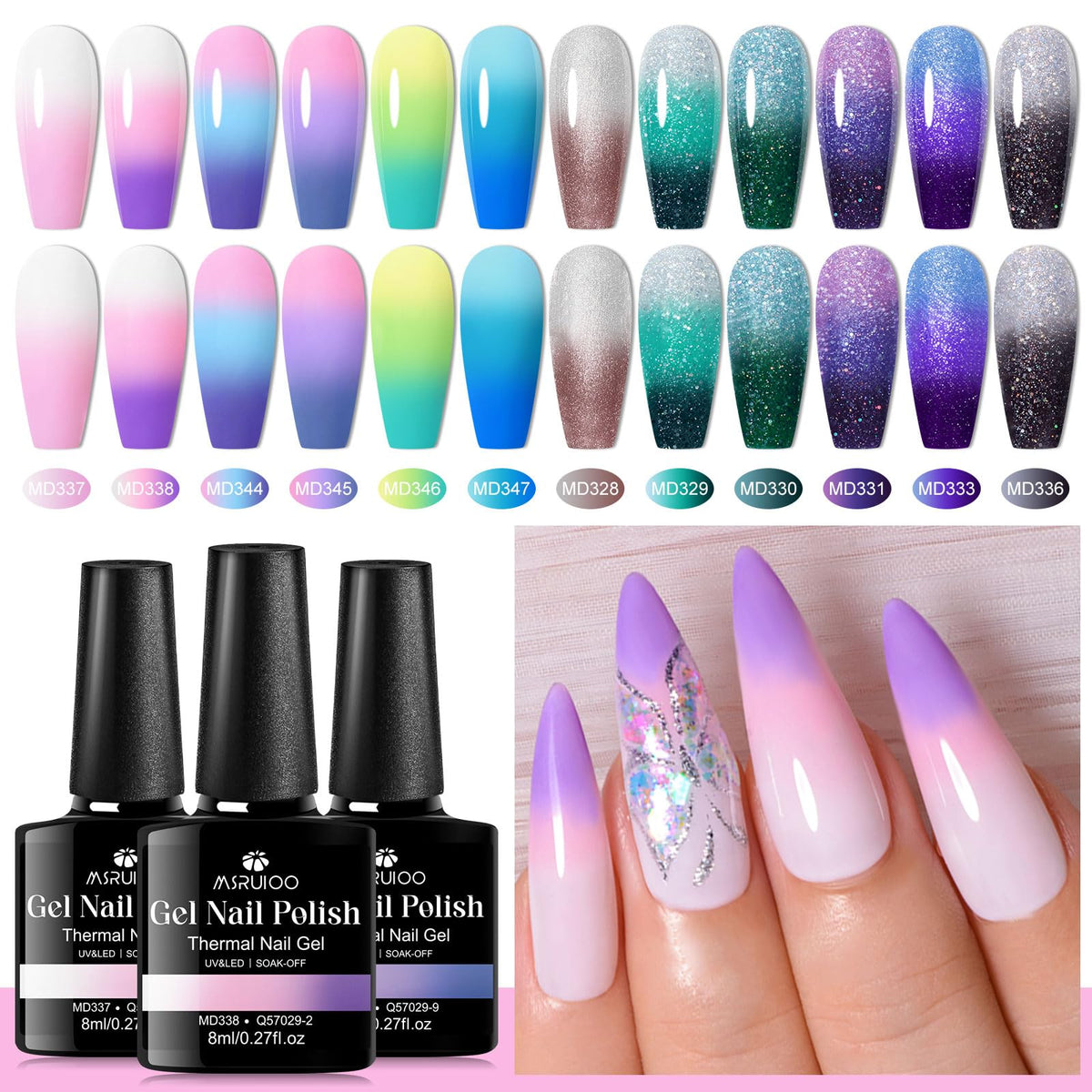 MSRUIOO easy-application gel polish delivers salon-like results in minutes.