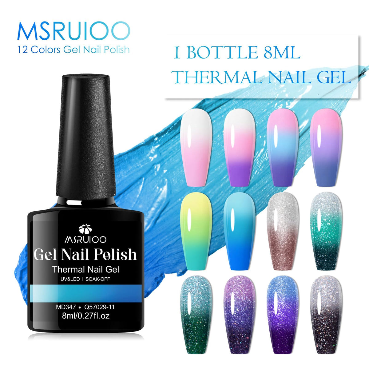 MSRUIOO LED/UV cure compatible for quick, durable shine.