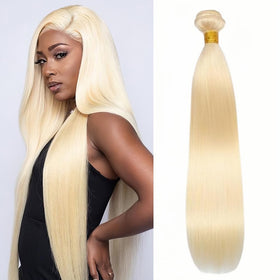 MSTOXIC 613 blonde bundles 16-inch straight silky texture for natural-looking length.