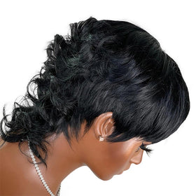 MSVIKI easy-care wig with durable fibers supports busy routines