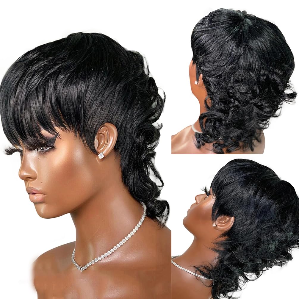MSVIKI glueless wear-and-go cap wig with secure combs and straps