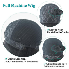 MSVIKI pixie-cut wig with bangs demonstrates easy heat styling