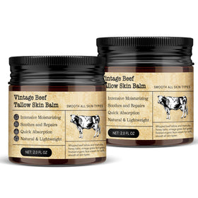 MTGBO Beef Tallow Honey Balm jar close-up showing rich texture for dry skin