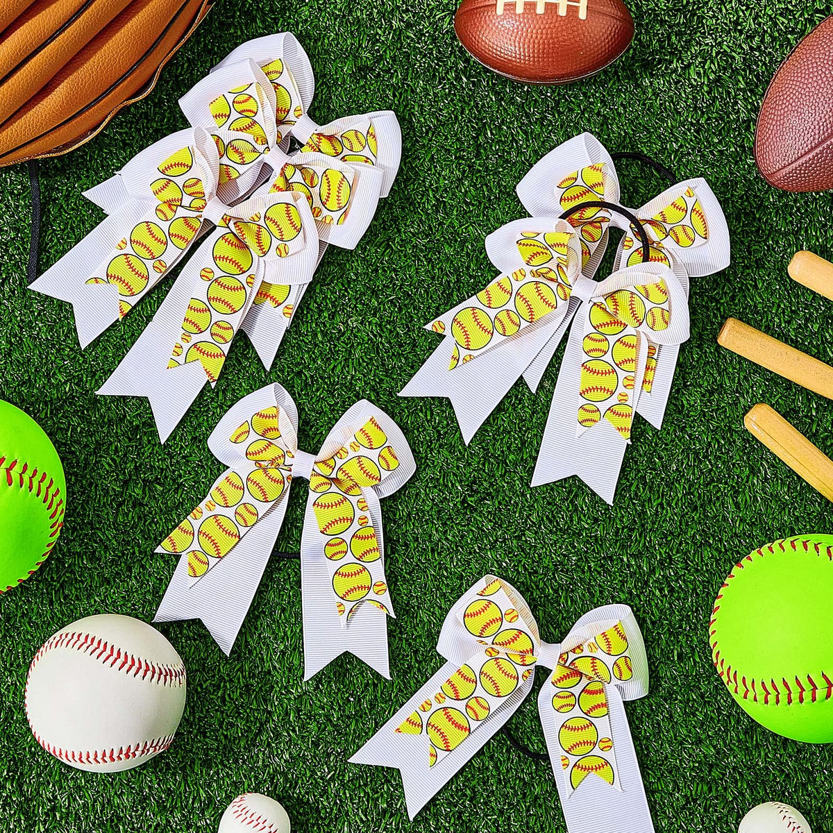 MTLEE team gift softball hair bows for teammates and events.