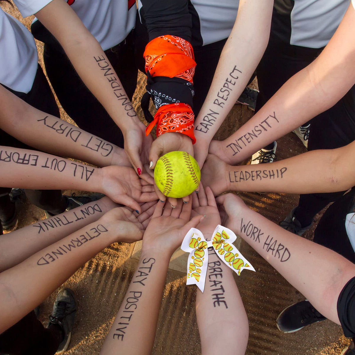 MTLEE world softball day bows add cheerful touch to daily wear.