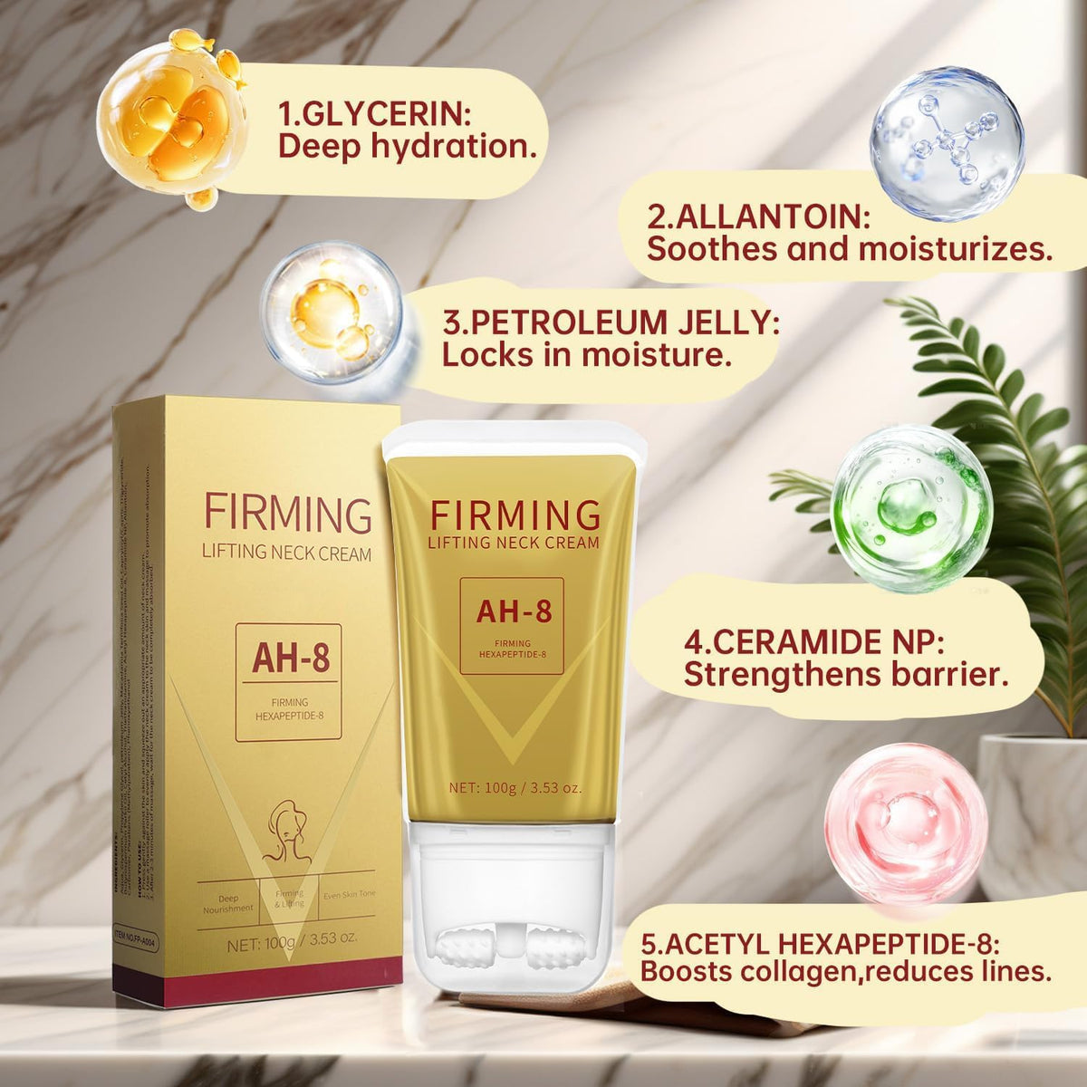 Mtmult AH-8 promotes a toned neck contour with continued use.