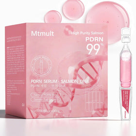 Mtmult Salmon DNA PDRN Serum bottle displaying sleek packaging for daily use.