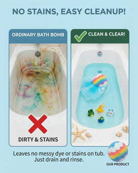 MTSIXBS Easter-themed bath bombs display colorful fizz and bubbles