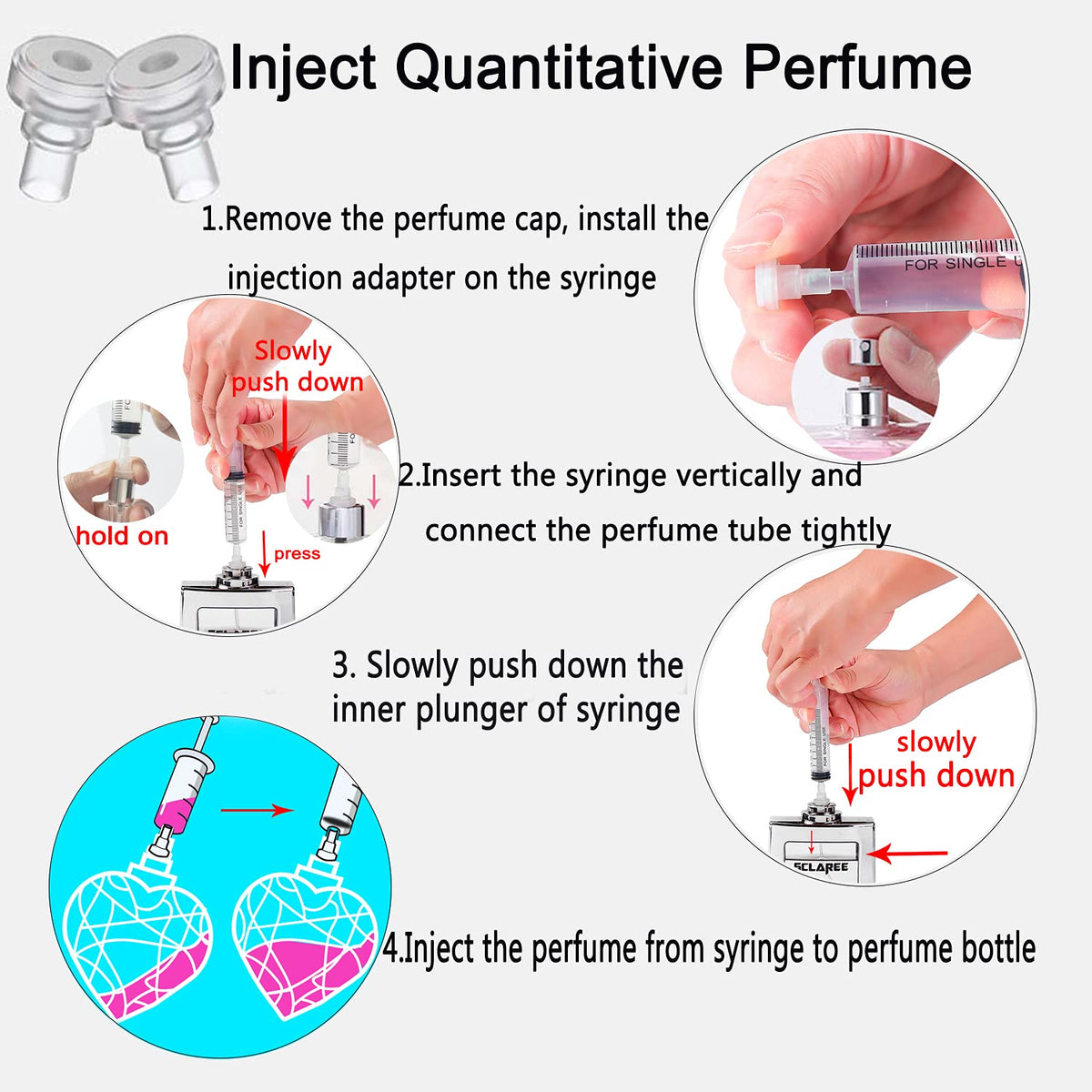 MUB precision dispensing syringe suitable for sample perfumes or essential oils