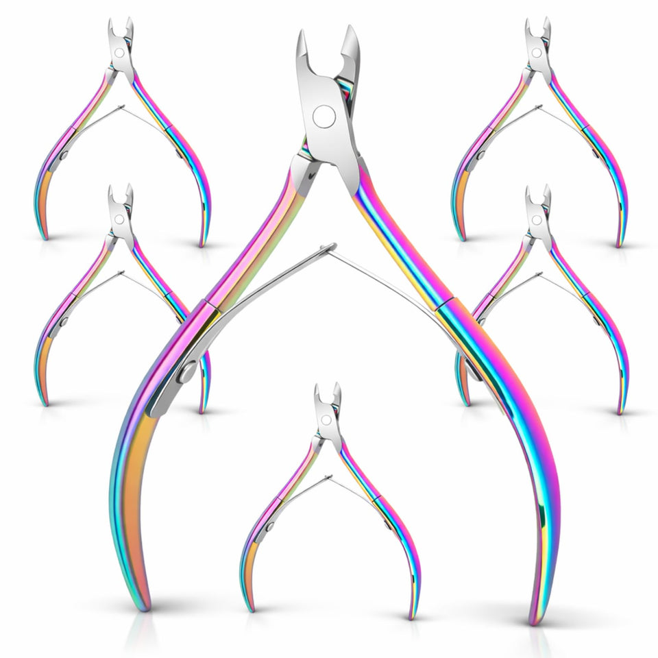 Mudder cuticle nippers stainless steel front view for precise trimming near nails