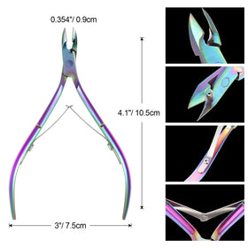 Mudder cuticle nippers stainless steel side view ergonomic grip for comfortable use