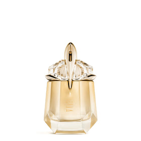 Mugler Alien Goddess bottle front radiates vibrant floral notes for daytime wear.