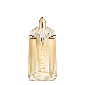 Mugler Alien Goddess bottle: sleek glass design for a radiant, long-lasting fragrance.