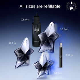Mugler Angel Fantasm packing scene demonstrates gift-ready presentation and premium branding.