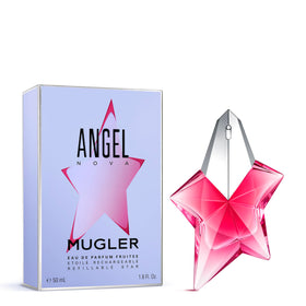 Mugler Angel Nova bottle cap detail highlights premium craftsmanship and modern elegance.