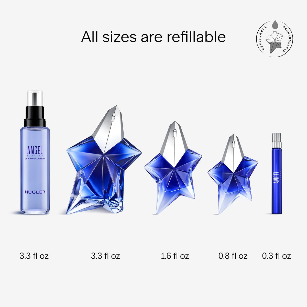 Mugler Angel Stellar spray mist showing even distribution