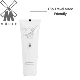 MÜHLE Organic Shaving Cream travel size bottle ready for TSA