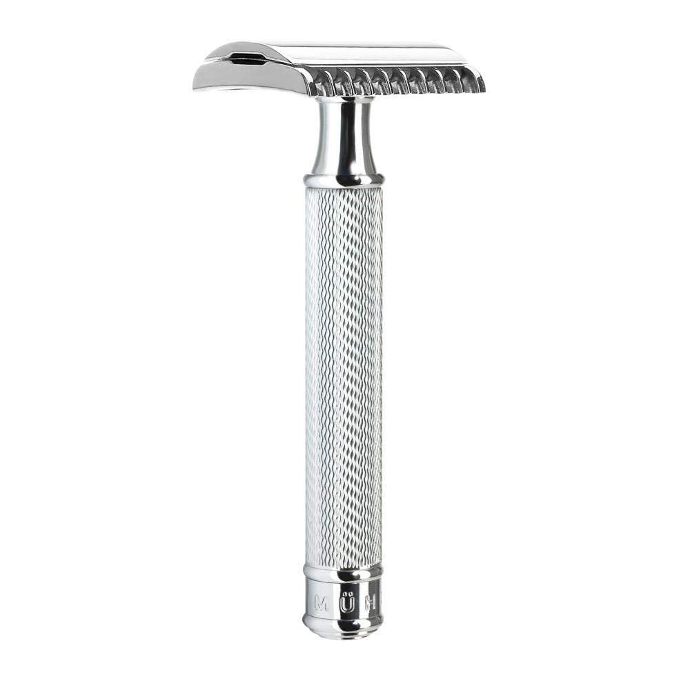 MÜHLE Traditional R41 chrome handle open comb razor for precise daily shaving