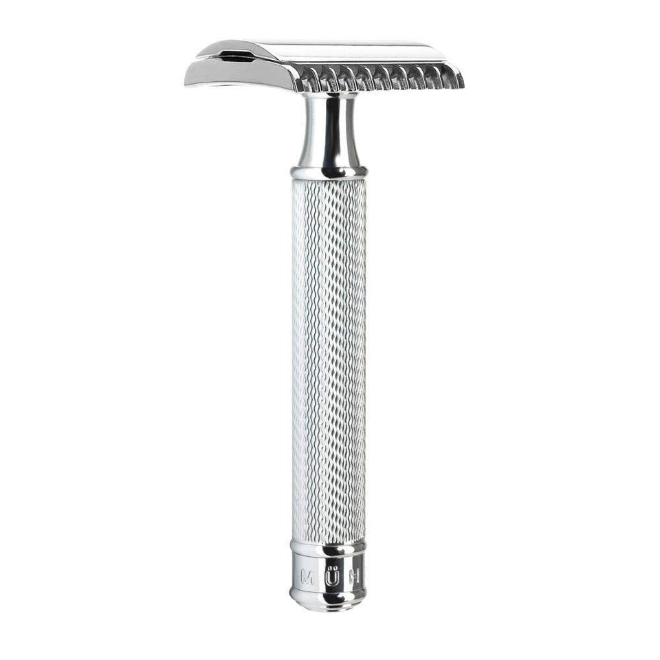 MÜHLE Traditional R41 chrome handle open comb razor for precise daily shaving
