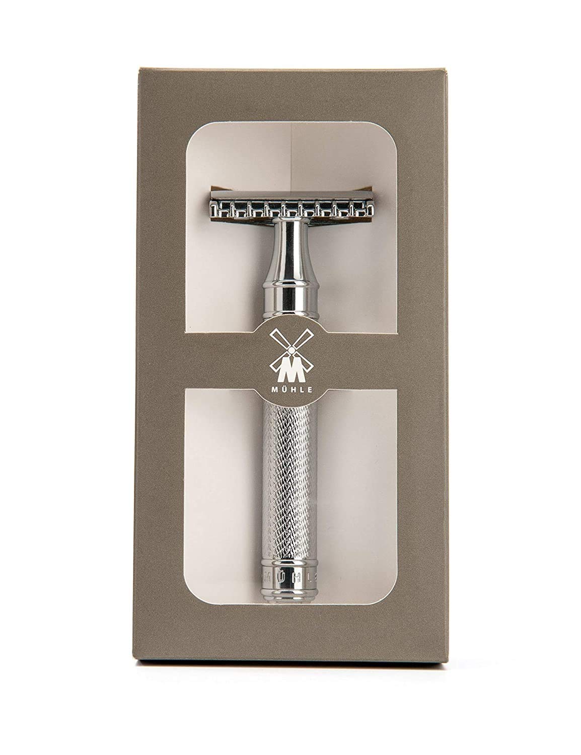 MÜHLE Traditional R41 open comb teeth close-up guiding hair to blade