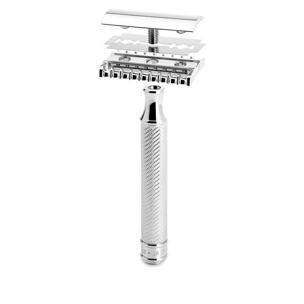 MÜHLE Traditional R41 rose-gold handle open comb razor adds style to routine