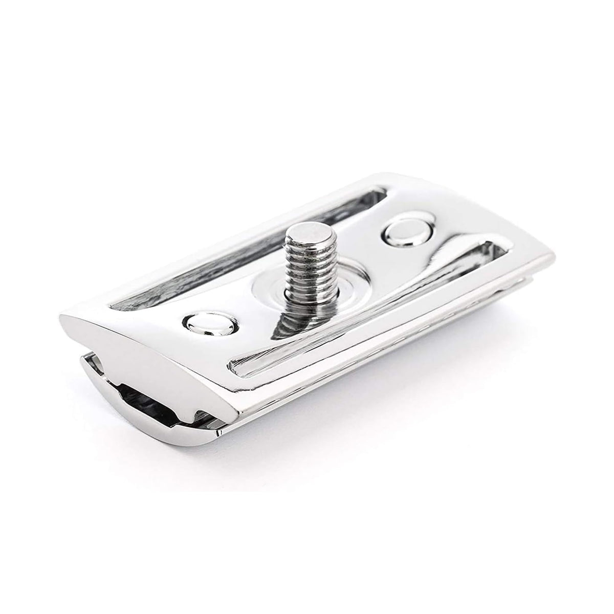MÜHLE Traditional R89 blade angle closeup enabling close shaves.