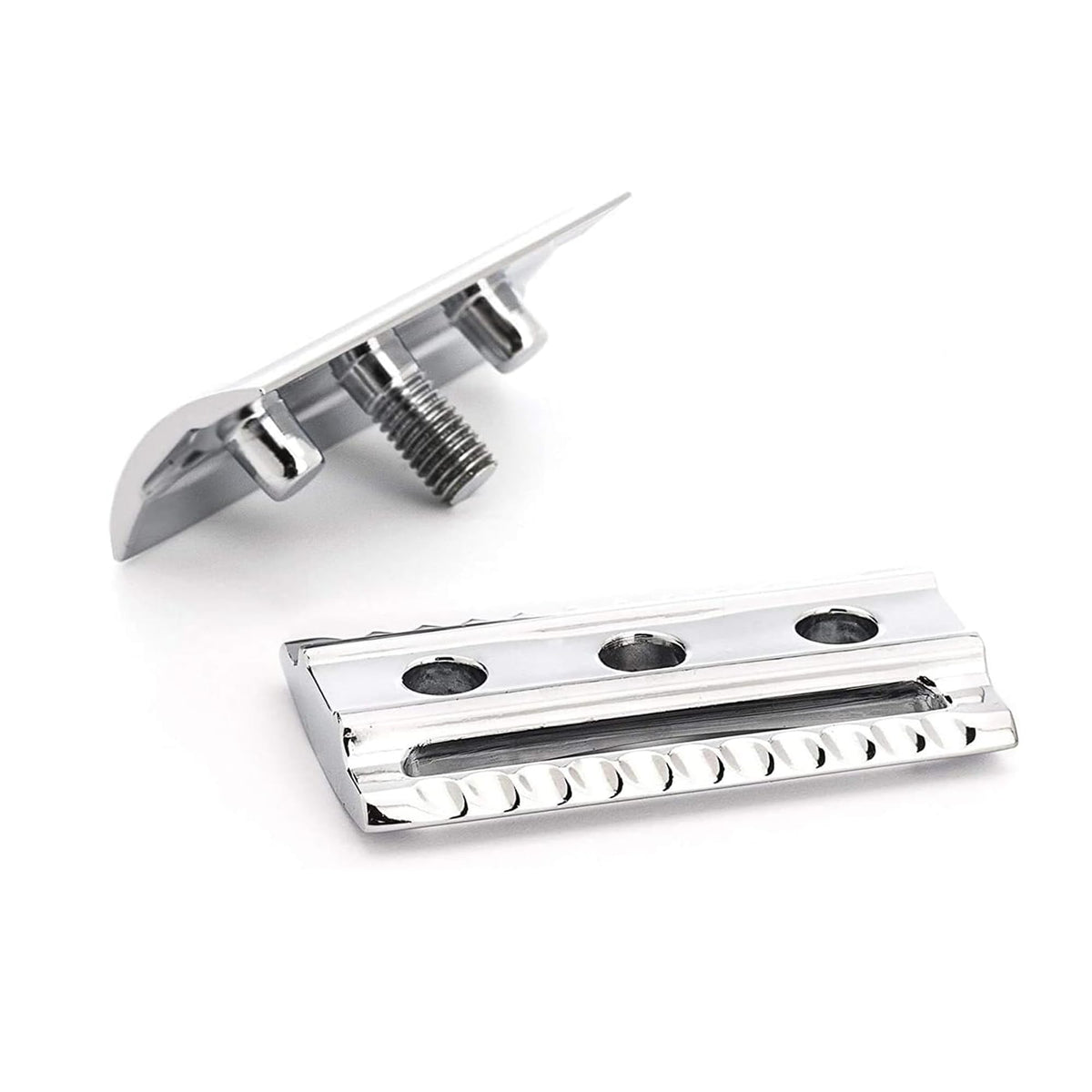 MÜHLE Traditional R89 closed comb design for smooth, clog-free shaving.