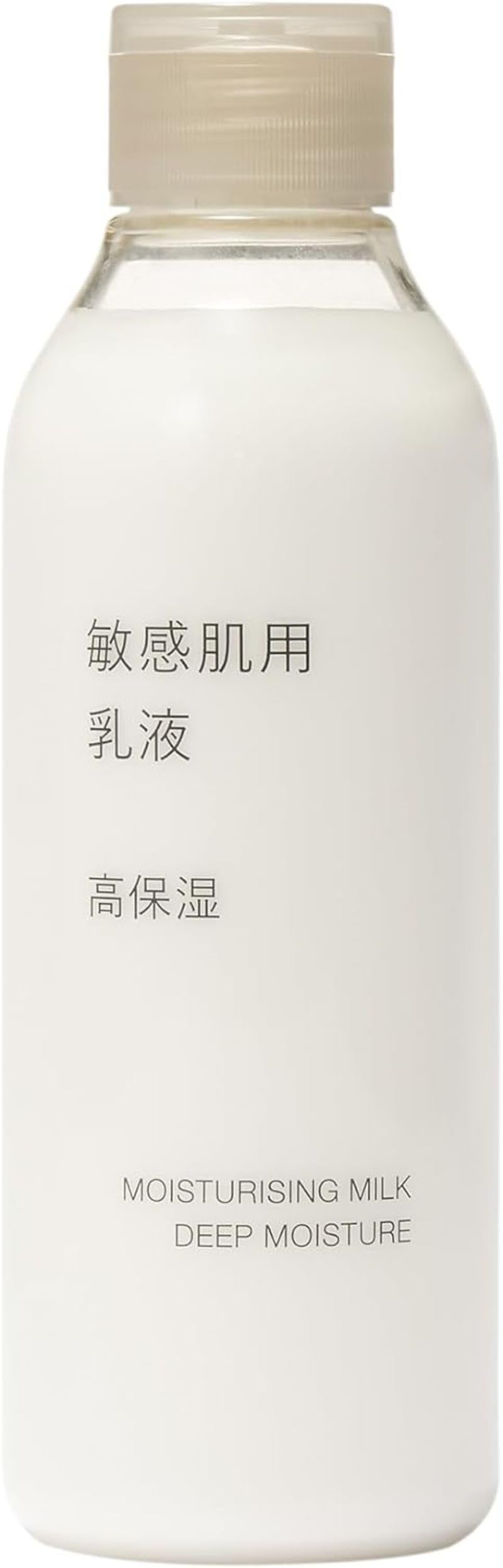 Minimalist MUJI packaging displayed with the 200ml bottle.