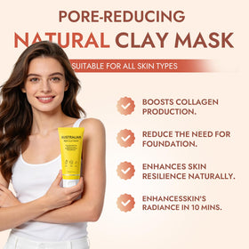 Mujruko textured cream-mask on skin reveals a smoother, softer finish.