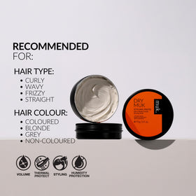 MUK Haircare Dry Ultra Matte Styling Paste demonstrates humidity resistance during styling.