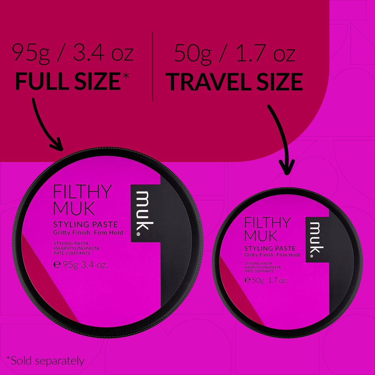MUK Filthy Gritty Finish paste shaping a textured look on hair