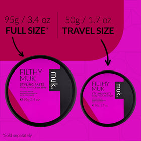 MUK Filthy Gritty Finish paste shaping a textured look on hair