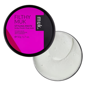 Close-up of MUK Filthy Gritty Finish paste texture for short-to-medium styles