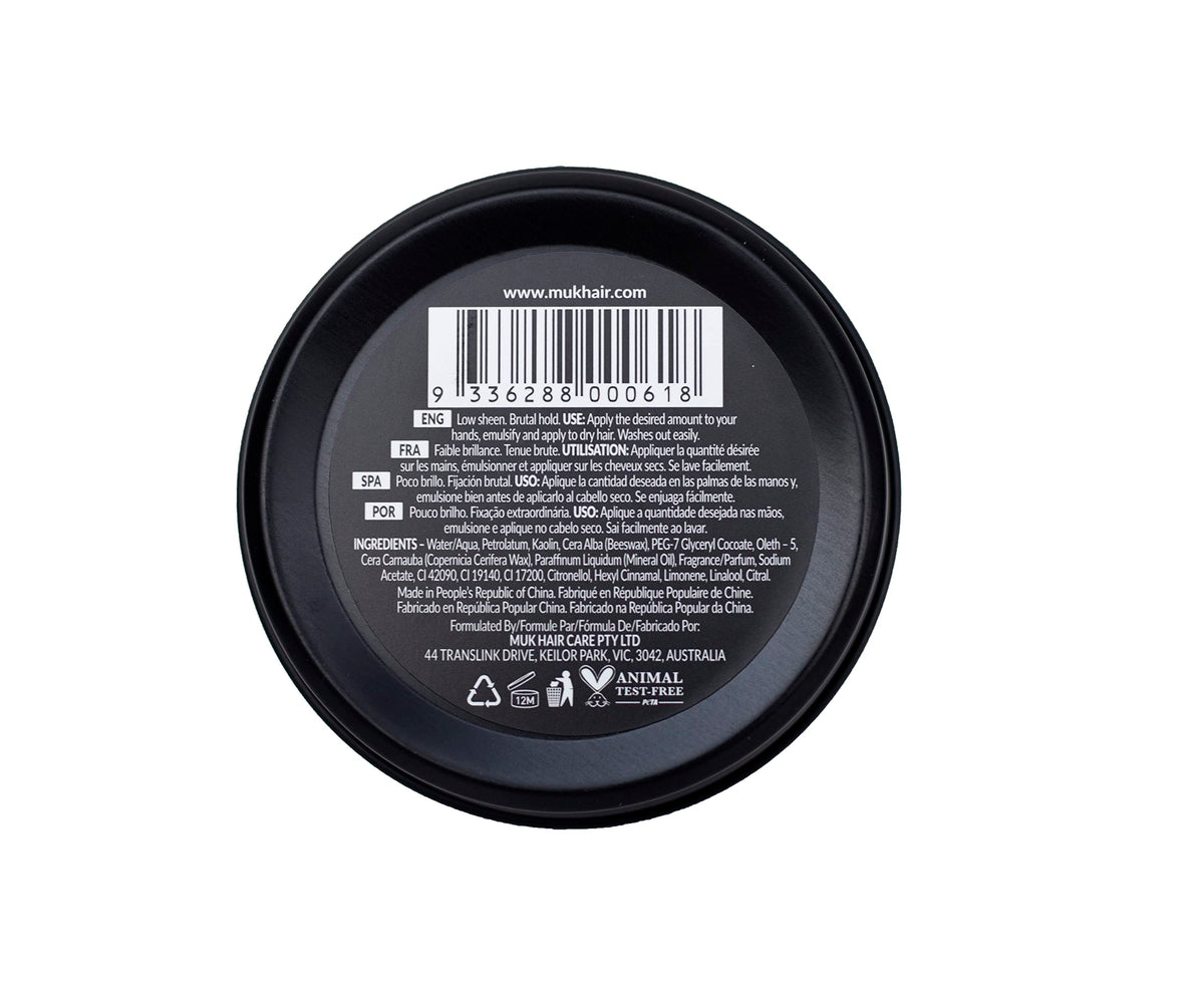 MUK Brutal Hold Mud close-up texture highlights matte finish and volume