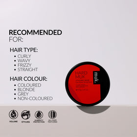 Muk Haircare Styling Mud shows its texture during application.