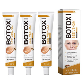 MULPG BotoxBee Venom Cream tubes displayed for daily skincare routine