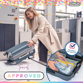 Durable PVC and mesh panels on MUMI travel bags