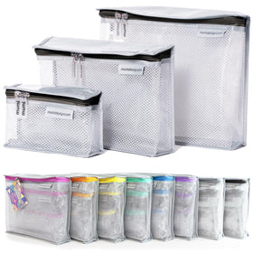 MUMI travel toiletry bag set displayed together for organized packing