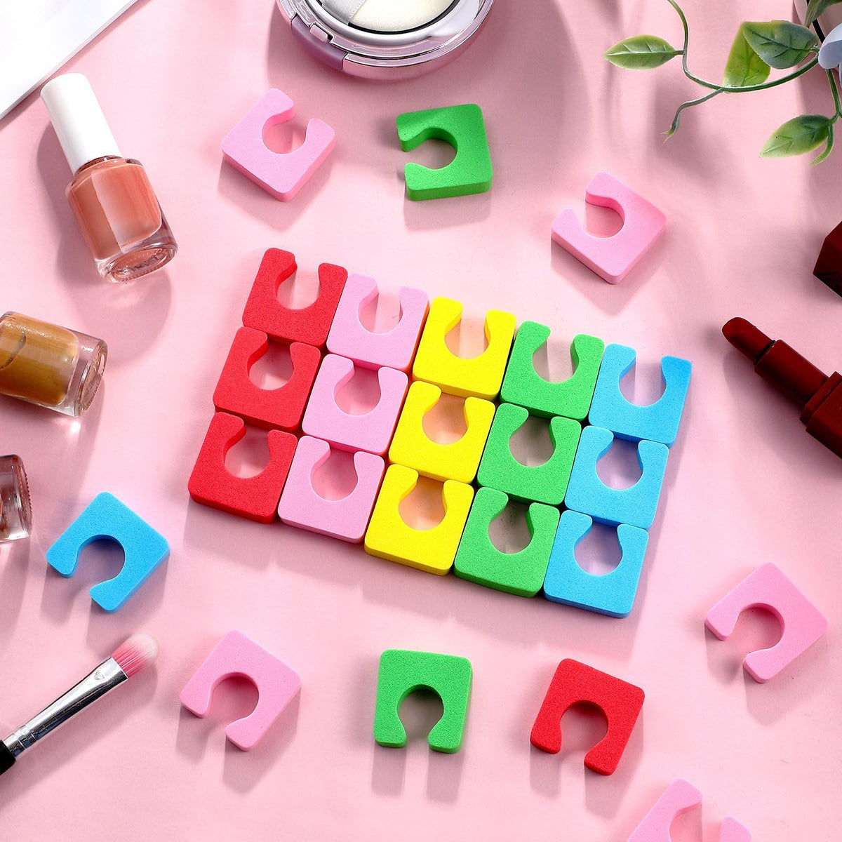 Mumufy colorful toe separators kit adds vibrancy to home pedicures.