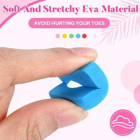 Mumufy foam toe dividers ideal for salon toe alignment and polish care.